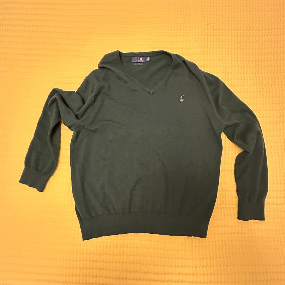 Polo Ralph Lauren Mens Spruce Green Pull Over Sweater Size Large